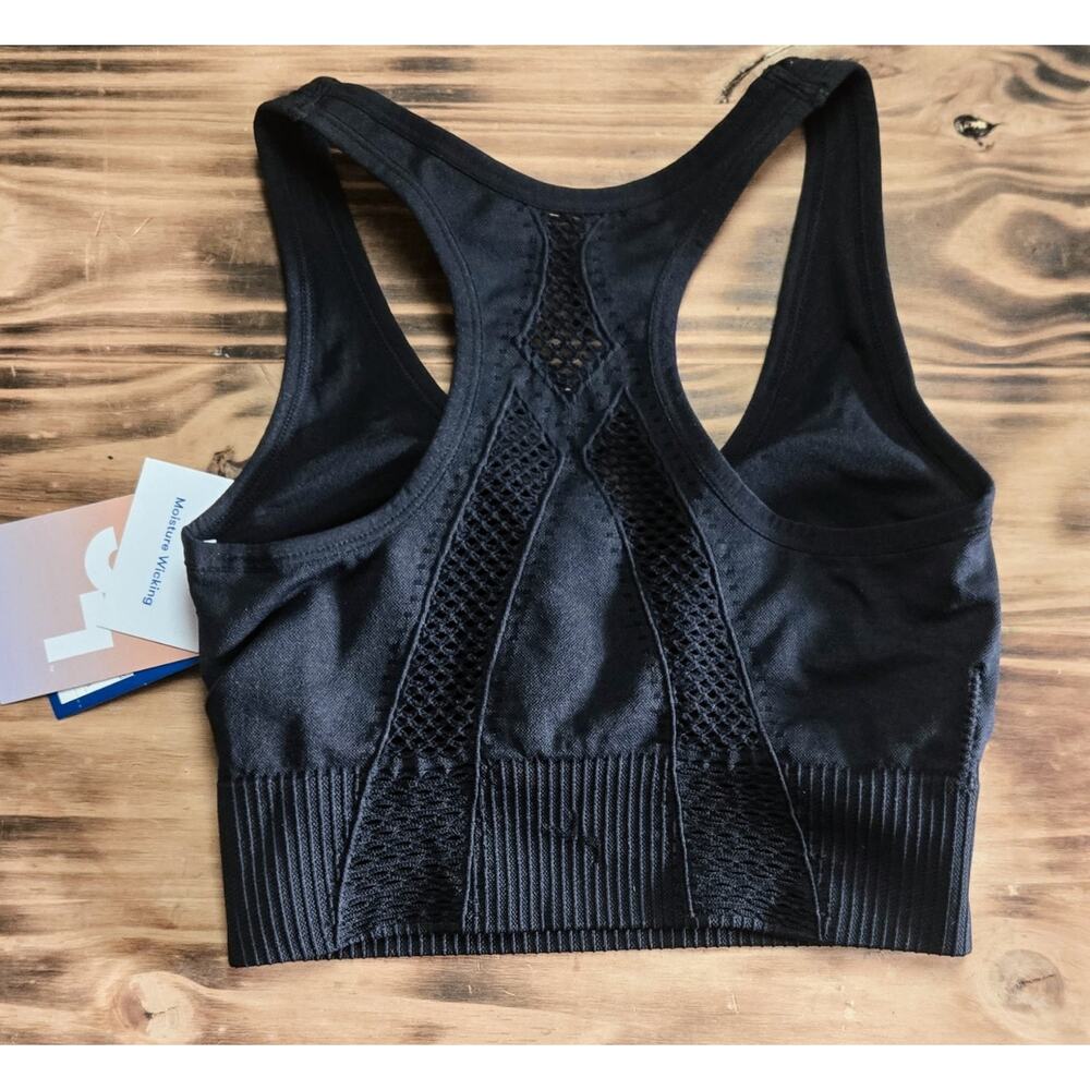 JOYLAB Women's Sports Bra Black Seamless Athletic Racer Back Bra Size XS NEW - Picture 2 of 5